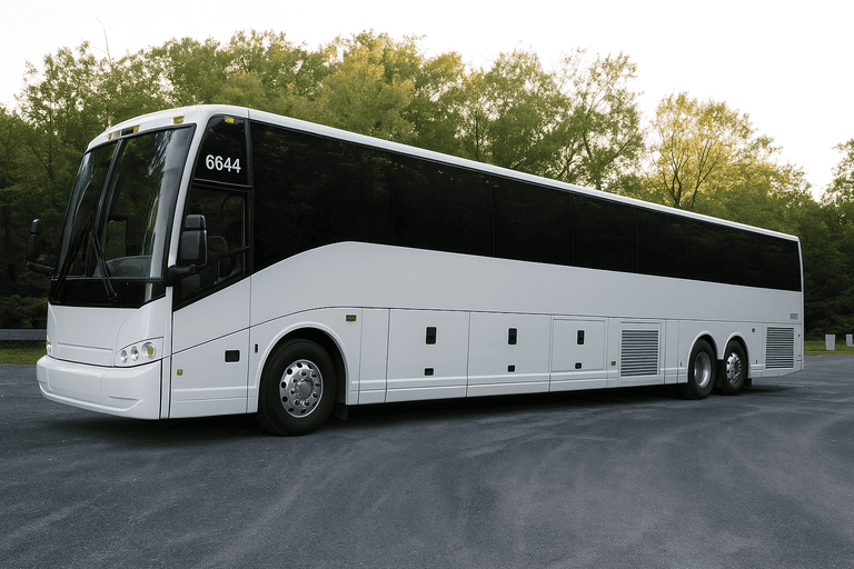 exterior of Charter Bus Rental Boynton Beach coach bus