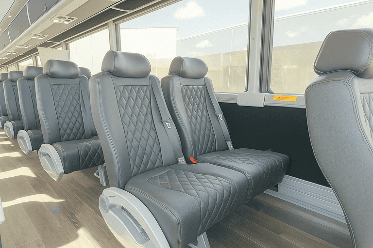 interior of Charter Bus Rental Boynton Beach charter bus